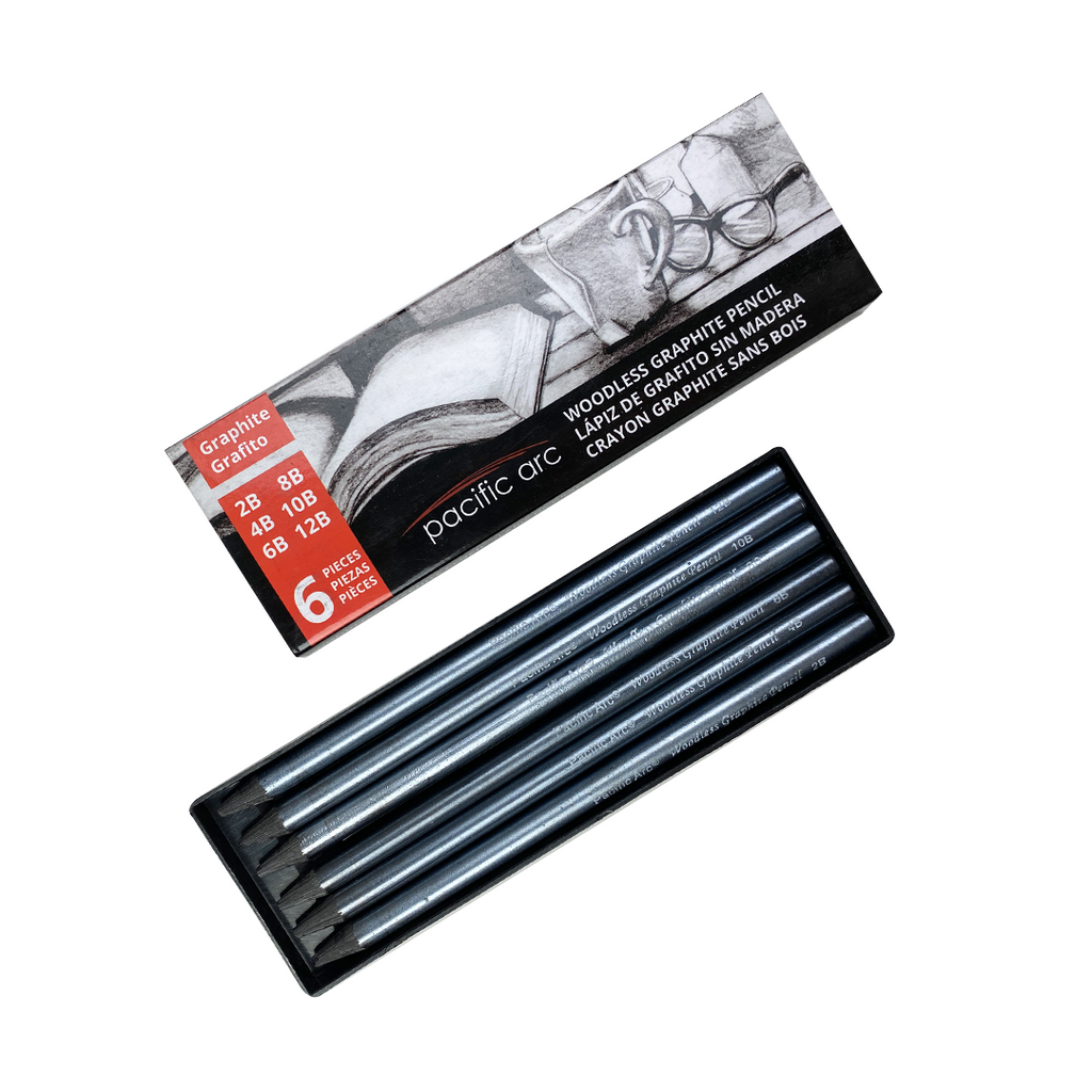 Pacific Arc Woodless Graphite Drawing Pencil Sets