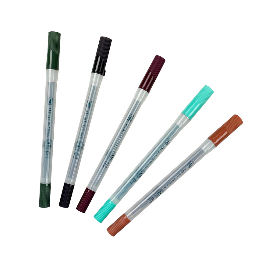 Art Alternatives Dual Tip Marker Set of 5