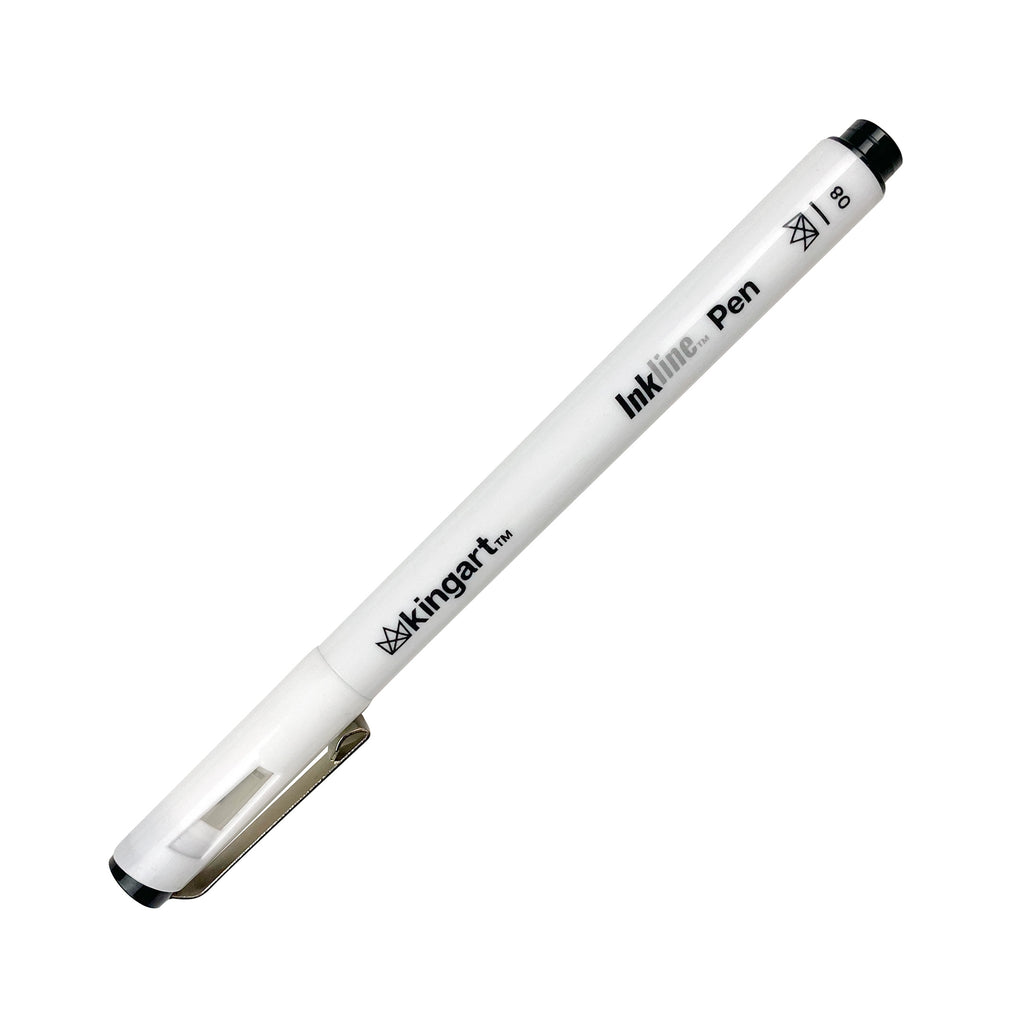 KINGART Inkline Brush Tip Color Ink Pens, Set of 8