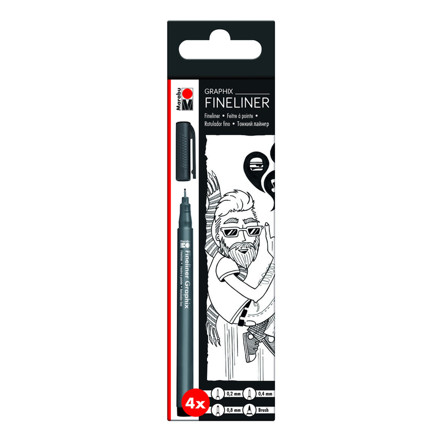 Marabu Graphix Fineliner 4-set