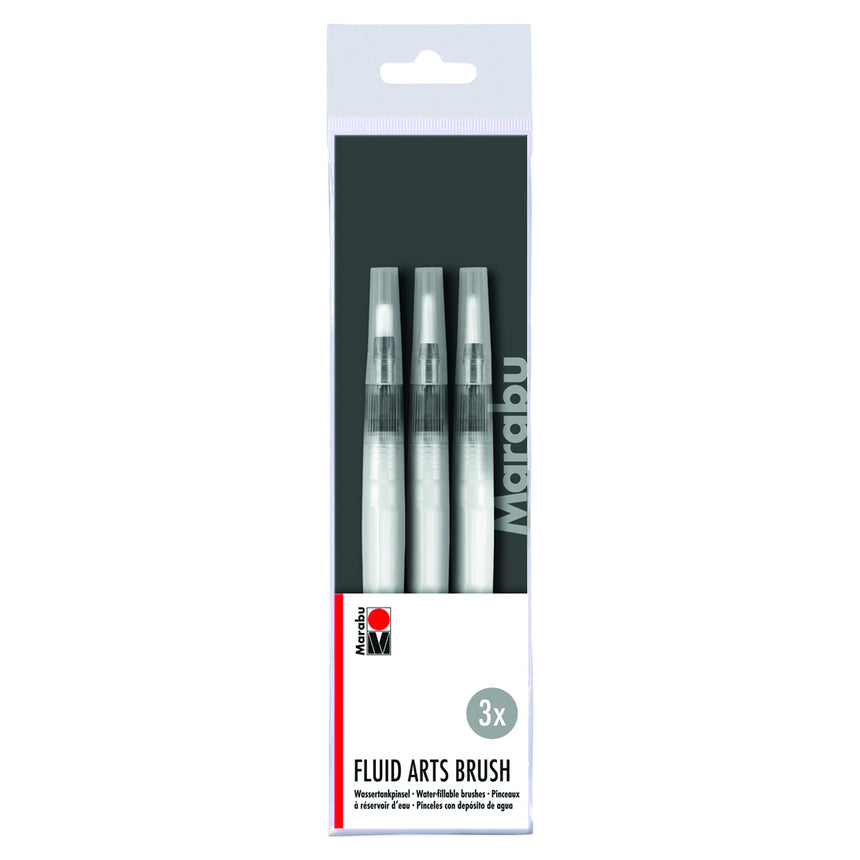 Marabu Fluid Arts waterbrush 3-set