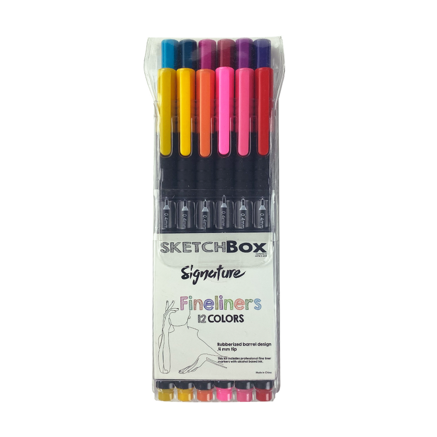 SketchBox Signature Fineliner 12-set Bold