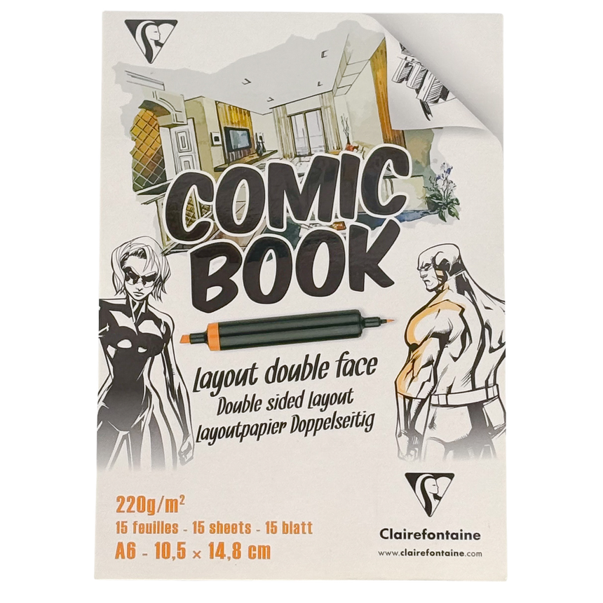 Clairfontaine - Comic Book Paper, 220g, A6, 15 Sheets