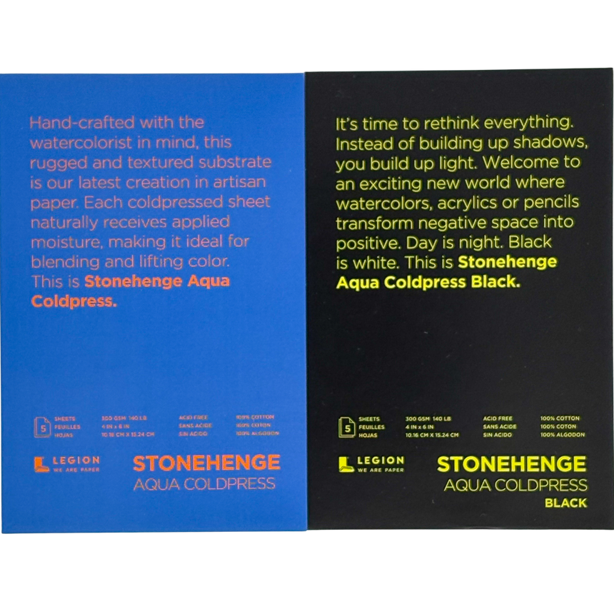 STONEHENGE AQUA COLDPRESS BLACK and WHITE 10 pack