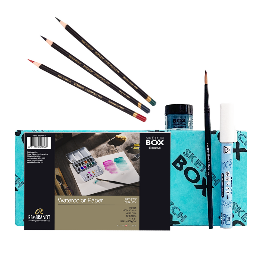 Gouache + Colored Pencil Basic Box
