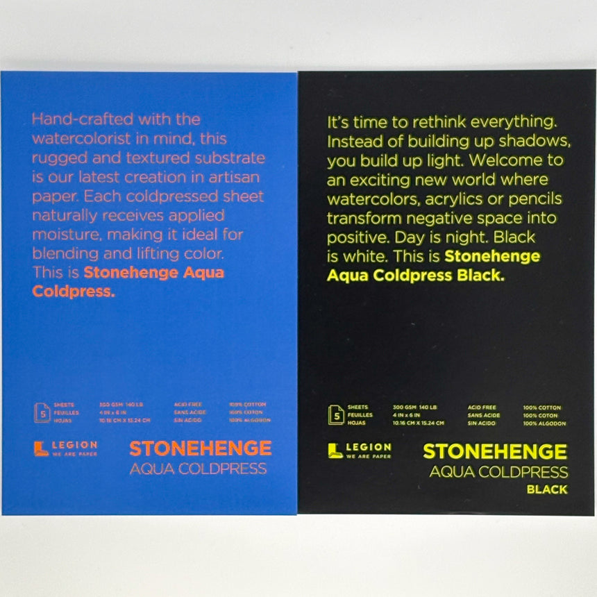 STONEHENGE AQUA COLDPRESS BLACK and WHITE 10 pack