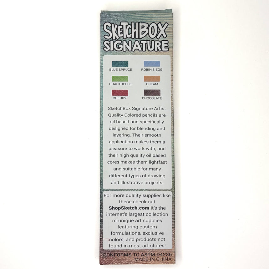 SketchBox Signature Colored Pencil 6 Set