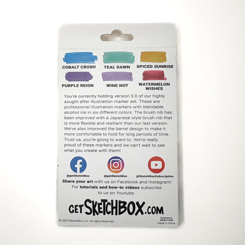 SketchBox Signature Jewel Toned Alcohol Marker Sets