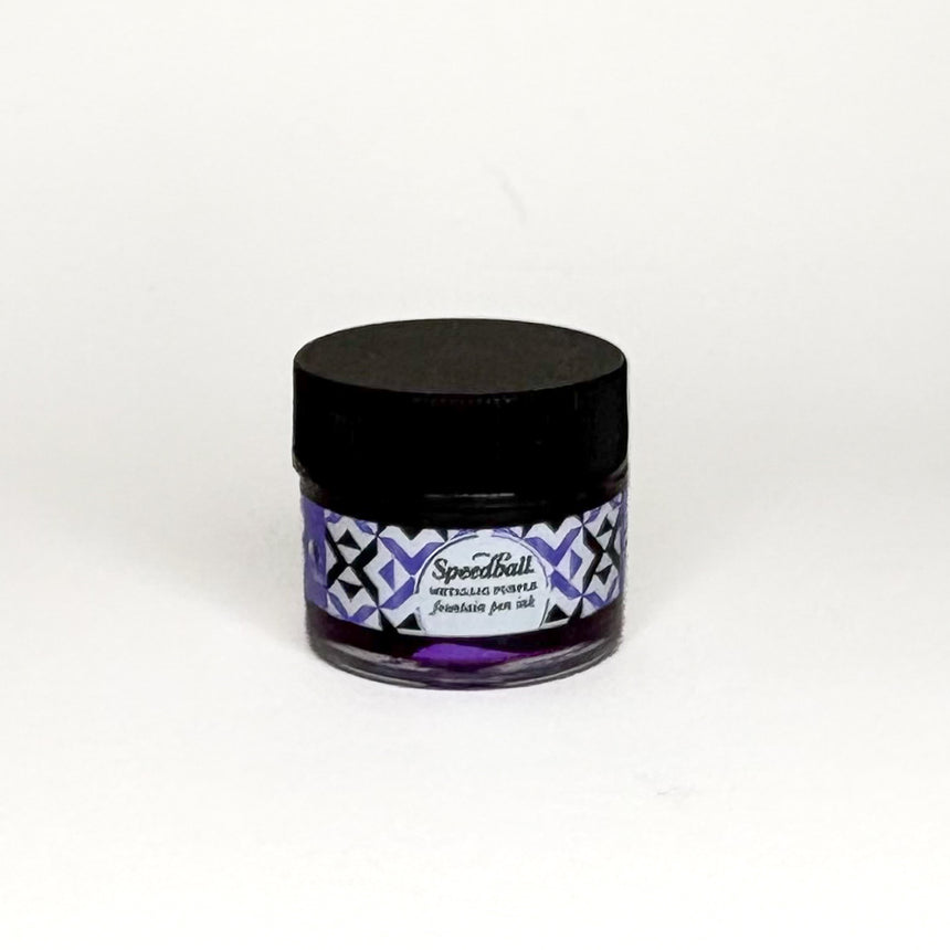Speedball Fountain Ink-Metallic Purple 12ml