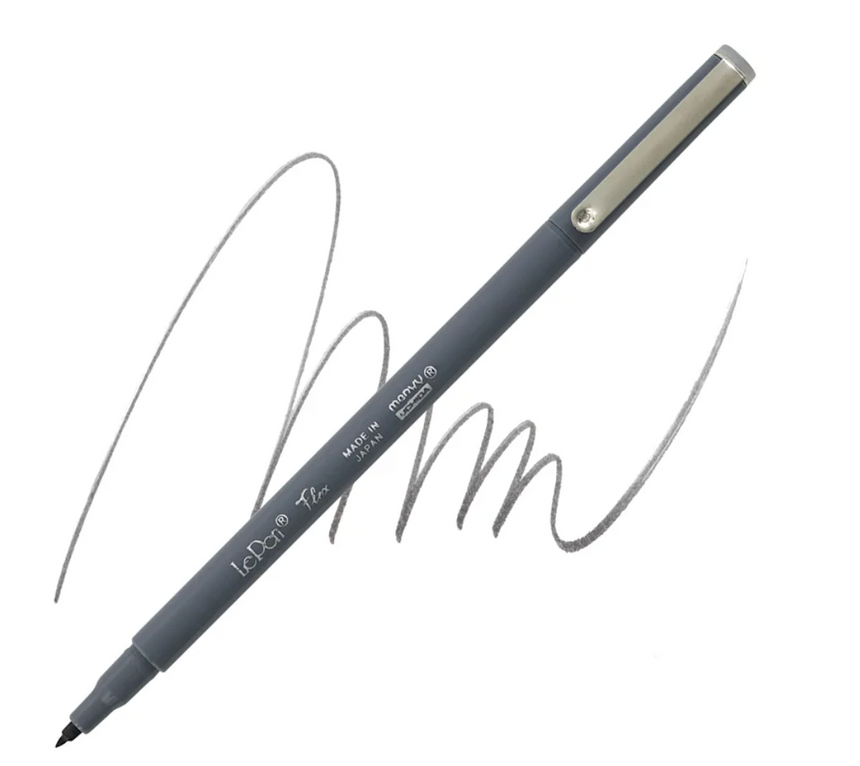 Marvy Uchida LePen Flex Marker - Dark Grey