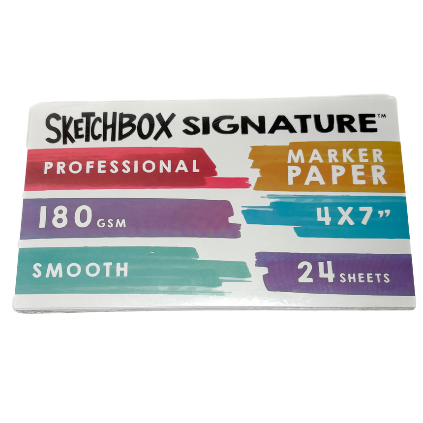 SketchBox Signature Marker Paper 180 grams 4x7 pad--24 sheets