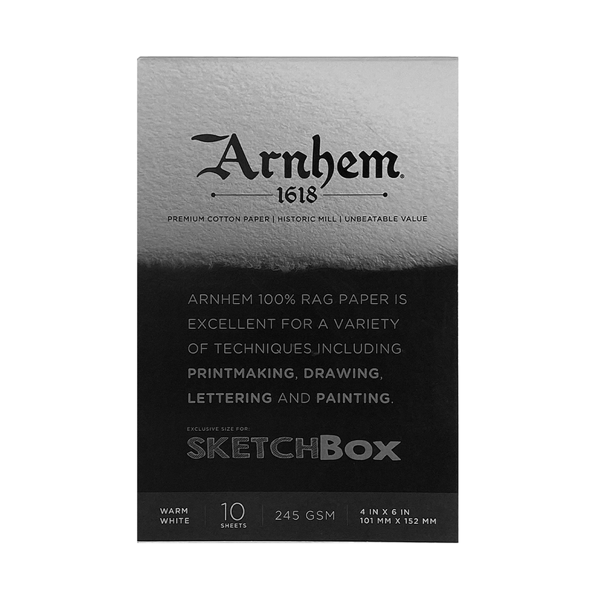 Arnhem 1618 Custom Pad Warm White 4x6 --10 sheet