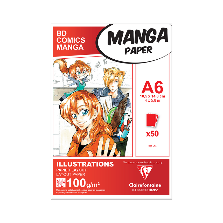 Clairfontaine Manga Marker Paper A6 Co-branded--50 Sheet