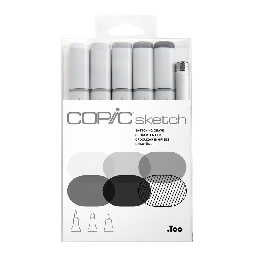 Copic Sketch Marker Sketching Grays Set - 6 pieces