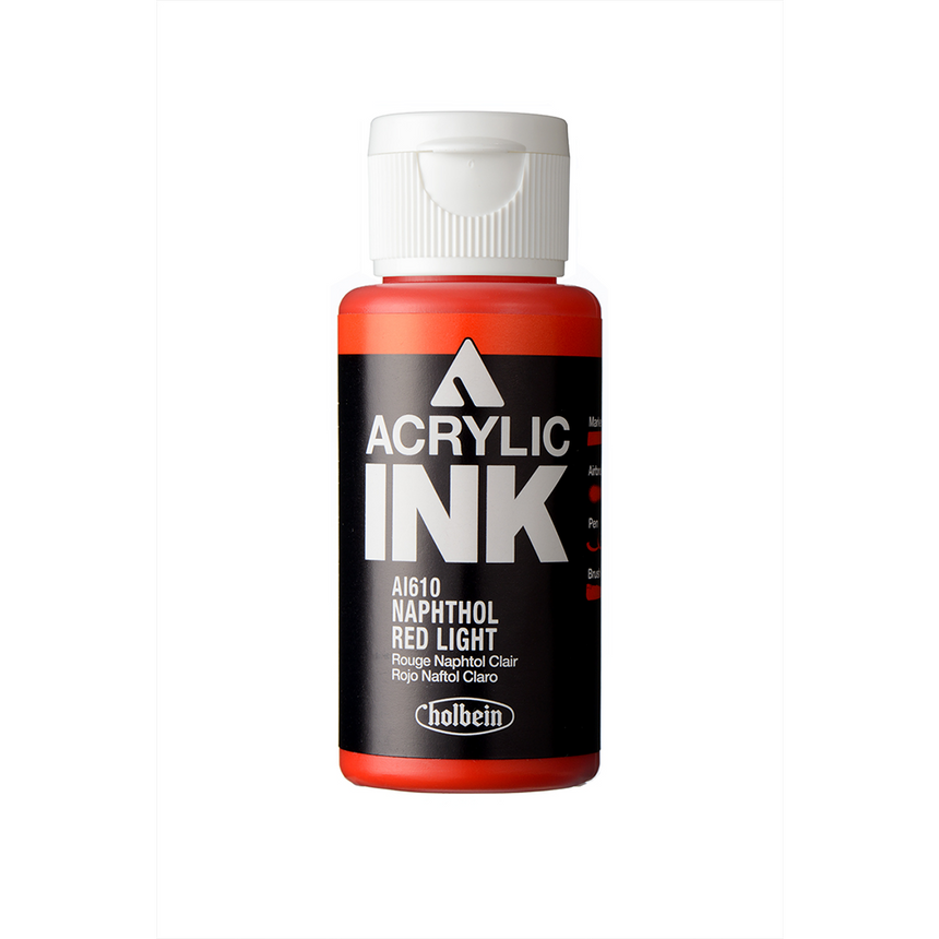 Holbein Acrylic Ink Napthol Red Lt 30ml