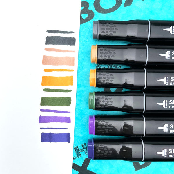 ■■送料無料■LINE■BACON■178cm■MARKER Schizo■■ SketchBoxSig_BrushMarkers6pc_2