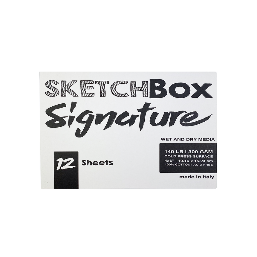 SketchBox Signature 4x6 CP Paper 100% Cotton 300 gsm extra white